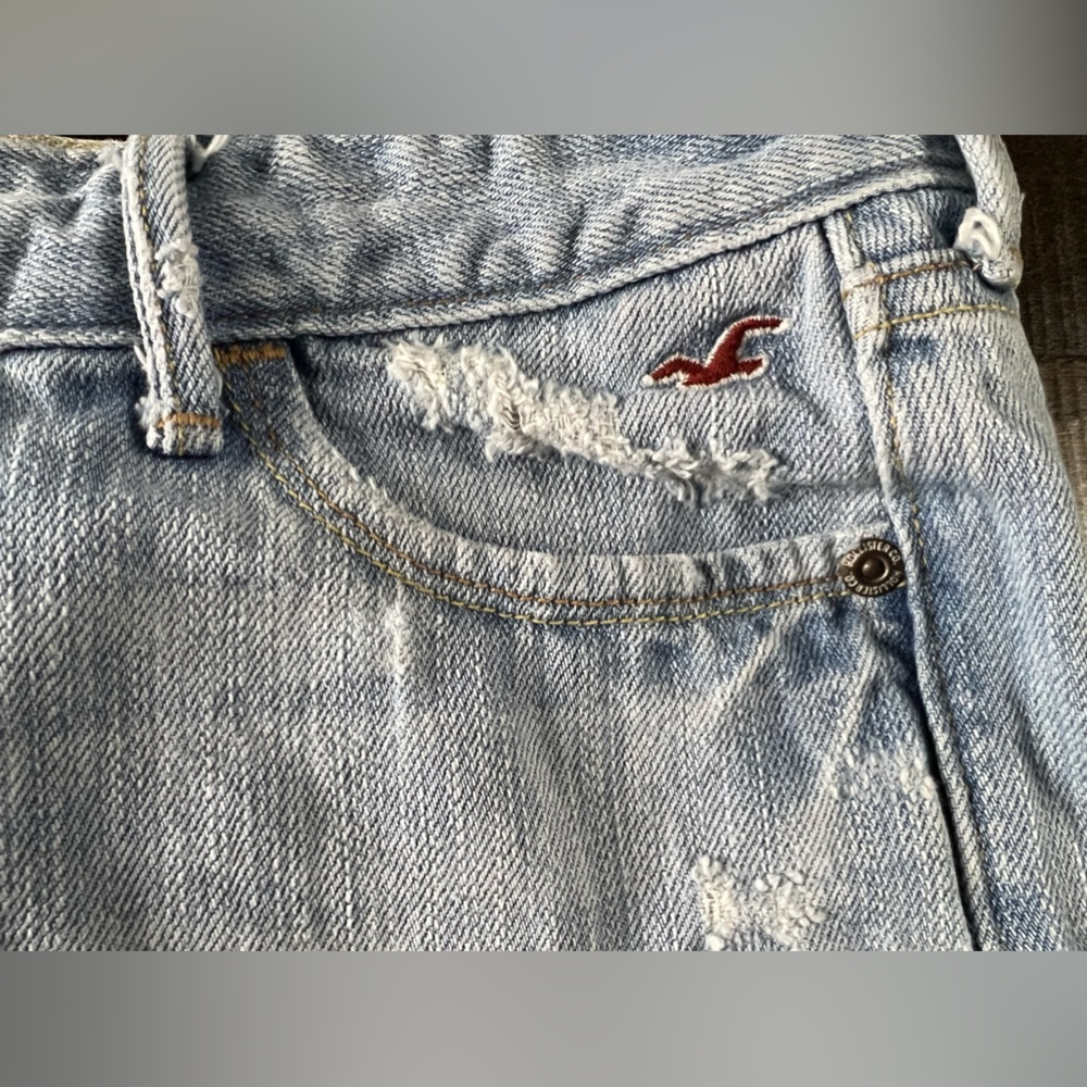 Hollister Micro Mini Destroyed Jean Skirt - 1 - Picture 2 of 4
